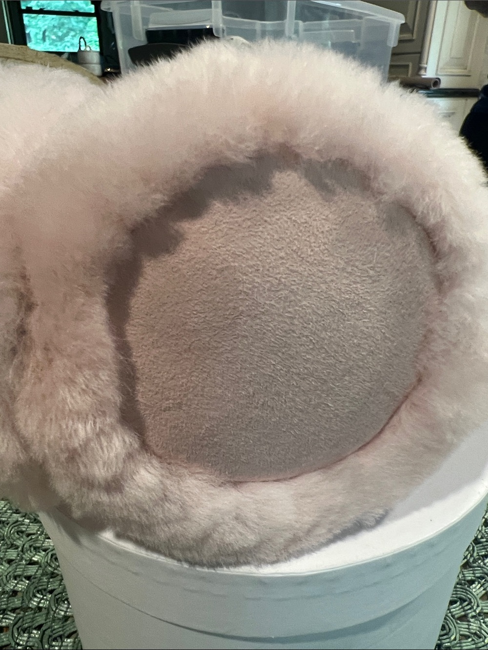 Worn 1x UGG boxed Pink plush shearling Earmuffs. - Picture 6 of 8